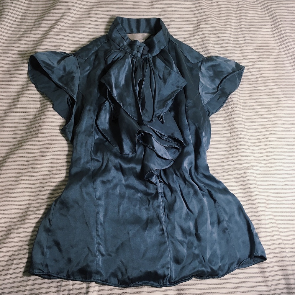 Anthropologie Ruffle  blouse by Zoa New York